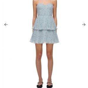 Self portrait Floral Tiered mini dress